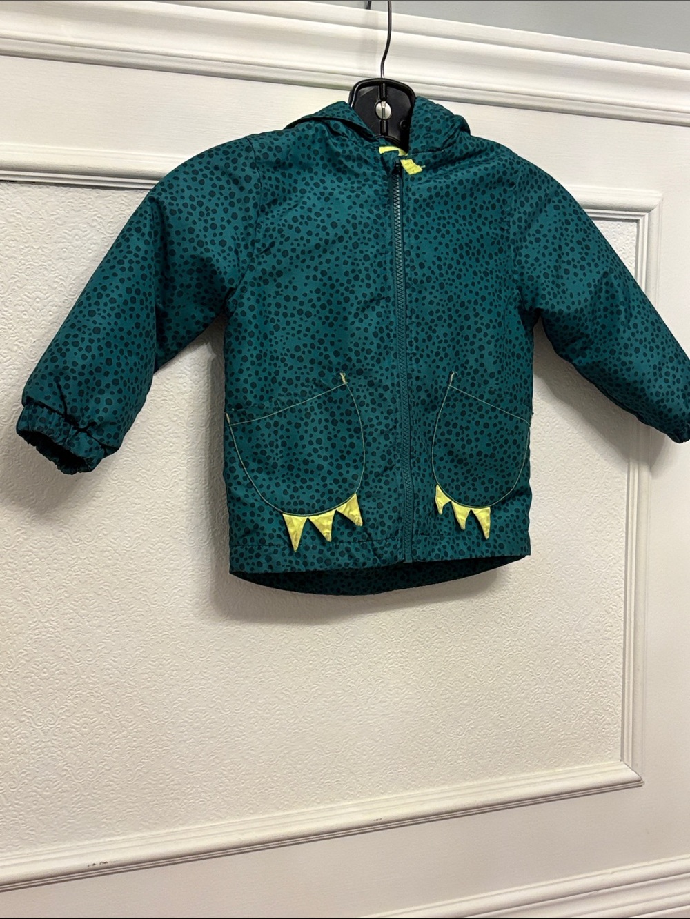 Carter's Kids Hooded Monster Print Rain Jacket Size 2T PREOWNED